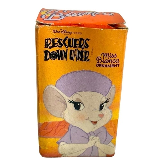 NIB 1990 Disney Vintage McDonalds Rescuers Down Under Miss Bianca Ornament - Picture 1 of 4
